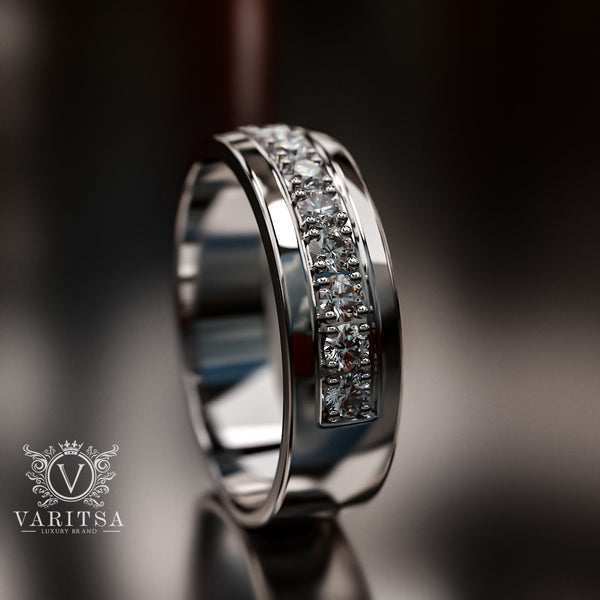 Gold Channel Wedding Band - 04GG72
